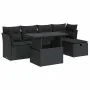 Set de sofás de jardín 6 piezas y cojines ratán sintético negro by , Garden sets - Ref: Foro24-3327765, Price: 420,14 €, Disc...