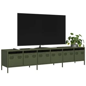 Mueble TV acero laminado en frío verde oliva 202x39x43,5 cm von , TV-Möbel - Ref: Foro24-3307153, Preis: 209,73 €, Rabatt: %