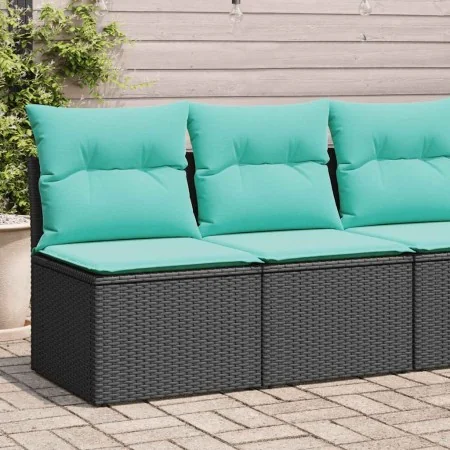 Set sofás jardín y cojines 2 pzas ratán sintético acacia negro von , Gartensets - Ref: Foro24-3325233, Preis: 157,43 €, Rabat...