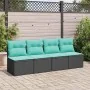 Set sofás jardín y cojines 2 pzas ratán sintético acacia negro von , Gartensets - Ref: Foro24-3325233, Preis: 157,43 €, Rabat...