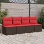 Set sofás jardín y cojines 2 pzas ratán sintético acacia marrón von , Gartensets - Ref: Foro24-3325250, Preis: 148,75 €, Raba...