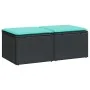Set sofás jardín y cojines 2 pzas ratán sintético acacia negro von , Gartensets - Ref: Foro24-3328680, Preis: 126,13 €, Rabat...