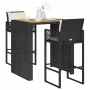 Set bar jardín con cojines 3 pzas ratán sintético acacia negro von , Gartensets - Ref: Foro24-3328895, Preis: 378,14 €, Rabat...