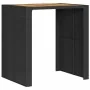 Set bar jardín con cojines 3 pzas ratán sintético acacia negro von , Gartensets - Ref: Foro24-3328895, Preis: 378,14 €, Rabat...