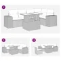 Set sofás de jardín 6 piezas y cojines ratán sintético marrón by , Garden sets - Ref: Foro24-3326804, Price: 474,66 €, Discou...
