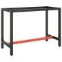 Estructura banco de trabajo metal negro y rojo mate 110x50x79cm von , Tischbeine - Ref: Foro24-151450, Preis: 74,89 €, Rabatt: %
