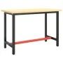 Estructura banco de trabajo metal negro y rojo mate 110x50x79cm von , Tischbeine - Ref: Foro24-151450, Preis: 74,89 €, Rabatt: %