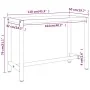Estructura banco de trabajo metal negro y rojo mate 110x50x79cm von , Tischbeine - Ref: Foro24-151450, Preis: 74,89 €, Rabatt: %