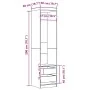 Armario de madera de ingeniería roble envejecido 50x50x200 cm de , Armarios roperos - Ref: Foro24-3318628, Precio: 141,45 €, ...