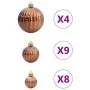 Bolas de Navidad 98 unidades marrón Ø3/4/6 cm by , Festive decorations - Ref: Foro24-4100014, Price: 18,97 €, Discount: %