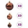 Bolas de Navidad 98 unidades marrón Ø3/4/6 cm by , Festive decorations - Ref: Foro24-4100014, Price: 18,97 €, Discount: %