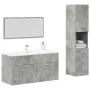 Set muebles de baño 2 piezas madera contrachapada gris hormigón von , Badezimmermöbel - Ref: Foro24-3324869, Preis: 124,99 €,...