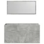 Set muebles de baño 2 piezas madera contrachapada gris hormigón von , Badezimmermöbel - Ref: Foro24-3324869, Preis: 124,99 €,...