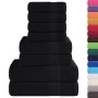 Juego de toallas 8 piezas 100% algodón negro 360 gsm by , Toallas de baño y manoplas - Ref: Foro24-137073, Price: 45,47 €, Di...