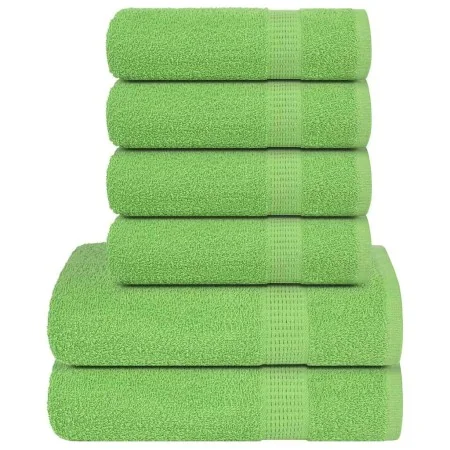 Juego de toallas 6 piezas 100% algodón verde 360 gsm von , Toallas de baño y manoplas - Ref: Foro24-137086, Preis: 37,06 €, R...
