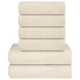 Juego de toallas 6 piezas 100% algodón crema 360 gsm von , Toallas de baño y manoplas - Ref: Foro24-137092, Preis: 37,34 €, R...