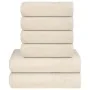 Juego de toallas 6 piezas 100% algodón crema 360 gsm by , Toallas de baño y manoplas - Ref: Foro24-137092, Price: 37,34 €, Di...