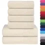 Juego de toallas 6 piezas 100% algodón crema 360 gsm by , Toallas de baño y manoplas - Ref: Foro24-137092, Price: 37,34 €, Di...