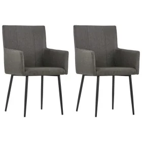 Sillas de comedor con reposabrazos 2 uds tela gris topo von , Essstühle - Ref: Foro24-282068, Preis: 188,86 €, Rabatt: %