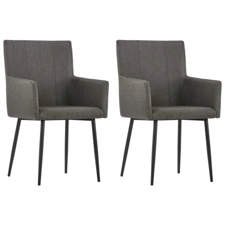 Sillas de comedor con reposabrazos 2 uds tela gris topo by , dining chairs - Ref: Foro24-282068, Price: 188,86 €, Discount: %