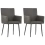 Sillas de comedor con reposabrazos 2 uds tela gris topo by , dining chairs - Ref: Foro24-282068, Price: 188,86 €, Discount: %