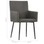 Sillas de comedor con reposabrazos 2 uds tela gris topo by , dining chairs - Ref: Foro24-282068, Price: 188,86 €, Discount: %