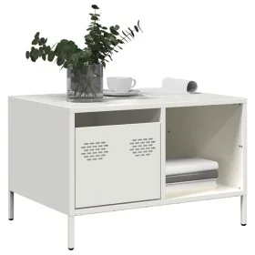Mesa de centro acero laminado en frío blanco 68,5x50x43,5 cm von , Couchtisch - Ref: Foro24-851285, Preis: 71,77 €, Rabatt: %