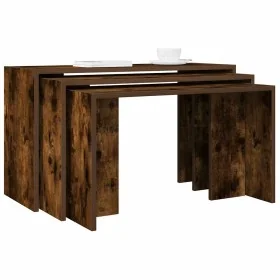 Mesas apilables 3 pzas madera contrachapada roble ahumado von , Seitentische - Ref: Foro24-858537, Preis: 59,48 €, Rabatt: %