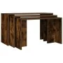 Mesas apilables 3 pzas madera contrachapada roble ahumado by , Side tables - Ref: Foro24-858537, Price: 59,48 €, Discount: %