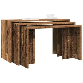 Mesas apilables 3 uds madera de ingeniería envejecida by , Side tables - Ref: Foro24-858540, Price: 60,16 €, Discount: %