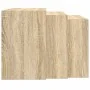 Mesas apilables 3 pzas madera contrachapada color roble Sonoma by , Side tables - Ref: Foro24-858535, Price: 58,09 €, Discoun...