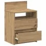 Mesillas de noche 2 uds con 2 cajones roble artesano 40x33x60cm by , Nightstands - Ref: Foro24-858577, Price: 91,83 €, Discou...
