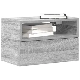Mesita de noche de pared color gris sonoma 45x26x28,5 cm by , Nightstands - Ref: Foro24-858606, Price: 38,26 €, Discount: %