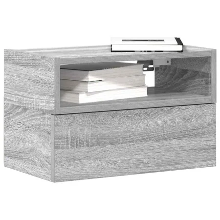 Mesita de noche de pared color gris sonoma 45x26x28,5 cm by , Nightstands - Ref: Foro24-858606, Price: 38,26 €, Discount: %