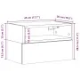 Mesita de noche de pared color gris sonoma 45x26x28,5 cm by , Nightstands - Ref: Foro24-858606, Price: 38,26 €, Discount: %