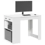 Escritorio con cajón y estante madera contrachapada blanco de , Mesas de cocina y de comedor - Ref: Foro24-858686, Precio: 95...