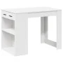 Escritorio con cajón y estante madera contrachapada blanco de , Mesas de cocina y de comedor - Ref: Foro24-858686, Precio: 95...