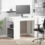 Escritorio con cajón y estante madera contrachapada blanco de , Mesas de cocina y de comedor - Ref: Foro24-858686, Precio: 95...
