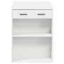 Escritorio con cajón y estante madera contrachapada blanco de , Mesas de cocina y de comedor - Ref: Foro24-858686, Precio: 95...