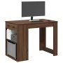 Escritorio con cajón estante madera contrachapada marrón roble by , Kitchen and dining tables - Ref: Foro24-858692, Price: 97...