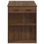 Escritorio con cajón estante madera contrachapada marrón roble by , Kitchen and dining tables - Ref: Foro24-858692, Price: 97...