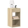 Mesilla de noche con cajón roble sonoma 35x34x66,5 cm de , Mesitas de noche - Ref: Foro24-858717, Precio: 44,15 €, Descuento: %
