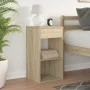 Mesilla de noche con cajón roble sonoma 35x34x66,5 cm de , Mesitas de noche - Ref: Foro24-858717, Precio: 44,15 €, Descuento: %