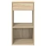 Mesilla de noche con cajón roble sonoma 35x34x66,5 cm de , Mesitas de noche - Ref: Foro24-858717, Precio: 44,15 €, Descuento: %