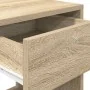 Mesilla de noche con cajón roble sonoma 35x34x66,5 cm de , Mesitas de noche - Ref: Foro24-858717, Precio: 44,15 €, Descuento: %