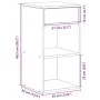 Mesilla de noche con cajón roble sonoma 35x34x66,5 cm de , Mesitas de noche - Ref: Foro24-858717, Precio: 44,15 €, Descuento: %