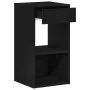 Mesilla de noche con cajón roble negro 35x34x66,5 cm von , Nachttische - Ref: Foro24-858715, Preis: 44,36 €, Rabatt: %