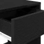 Mesilla de noche con cajón roble negro 35x34x66,5 cm von , Nachttische - Ref: Foro24-858715, Preis: 44,36 €, Rabatt: %