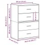 Armarios con 2 cajones 2 uds roble sonoma 60x31x40 cm by , Drawers - Ref: Foro24-858826, Price: 88,67 €, Discount: %