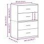 Armarios con 2 cajones 2 uds gris sonoma 60x31x40 cm de , Cajoneras - Ref: Foro24-858832, Precio: 91,16 €, Descuento: %